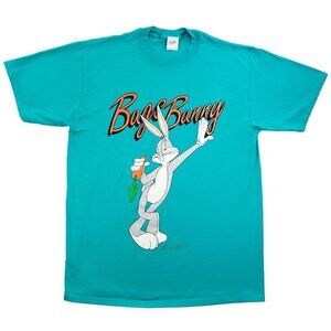 Bugs Bunny Vintage T-Shirt Looney Tunes 90s 1992 Script Graphic Made USA XL